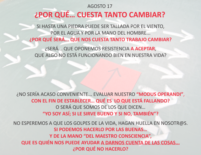 ¿Por qué... cuesta tanto cambiar?